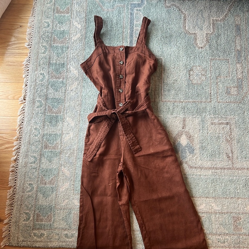 Everlane Linen Picnic Jumpsuit